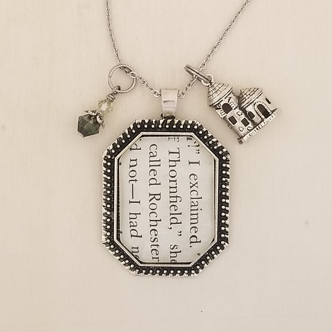 Jane Eyre book charm necklace