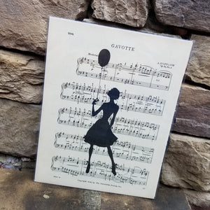 Music Art - Woman with Balloon