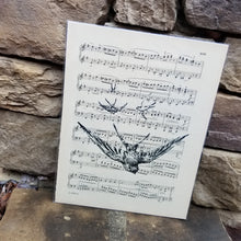 Music Art - Many Swallows in Flight