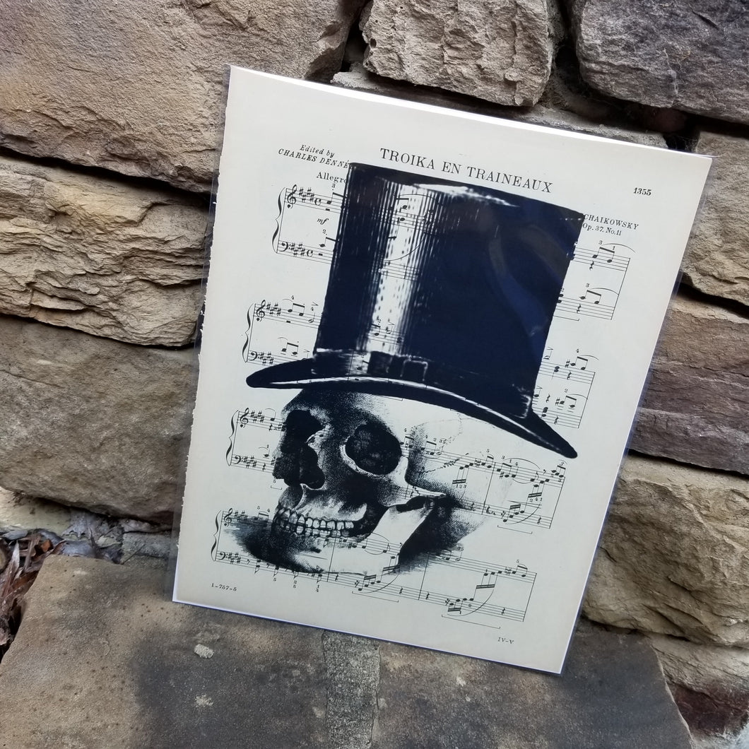 Music Art - Skull with Top Hat