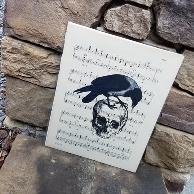 Music Art - Raven with Skull