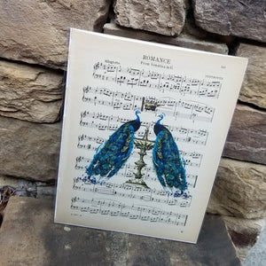 Music Art - Pair of Peacocks
