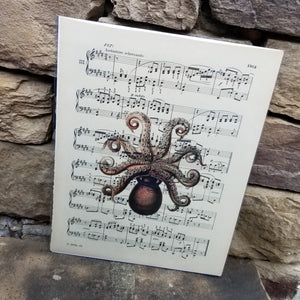 Music Art - Red Octopus