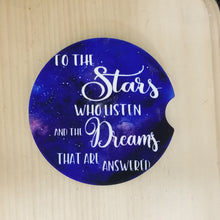 Sandstone Car coaster - To the stars who listen and the dreams that are answered