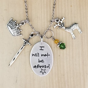 I Will Not Be Afraid - Charm Necklace