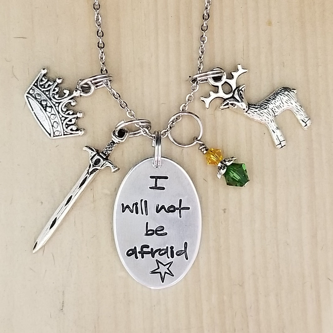 I Will Not Be Afraid - Charm Necklace