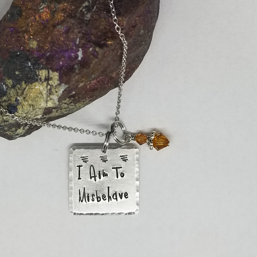 I Aim To Misbehave - Pendant Necklace