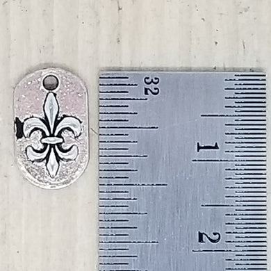 Fleur De Lis on Oval Charm