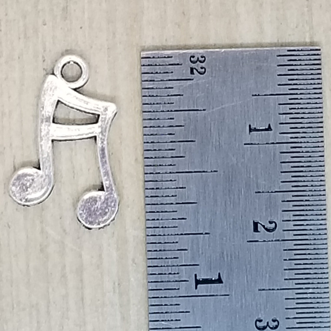 Curvy Double Music Note Charm