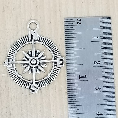 Large Compass Rose Charm