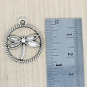 Dragonfly in a Circle Charm