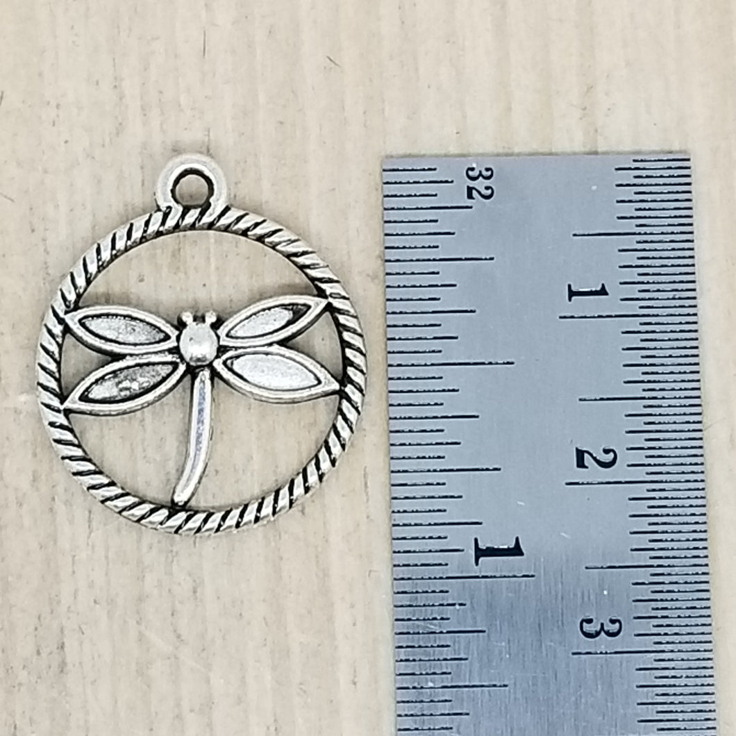 Dragonfly in a Circle Charm