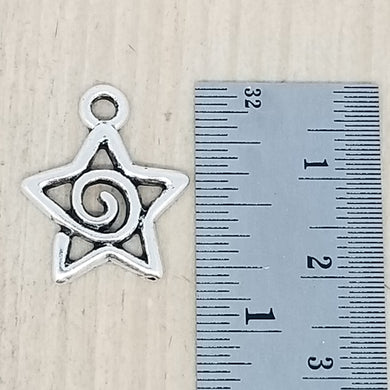 Swirly Star Charm