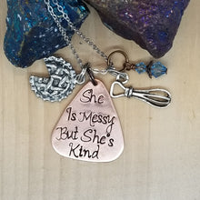 She is Messy But She's Kind - Charm Necklace