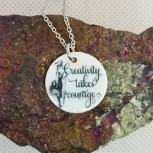 Creativity takes Courage - Shell pendant