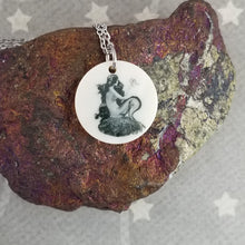 Vintage Mermaid with shoe - Shell pendant
