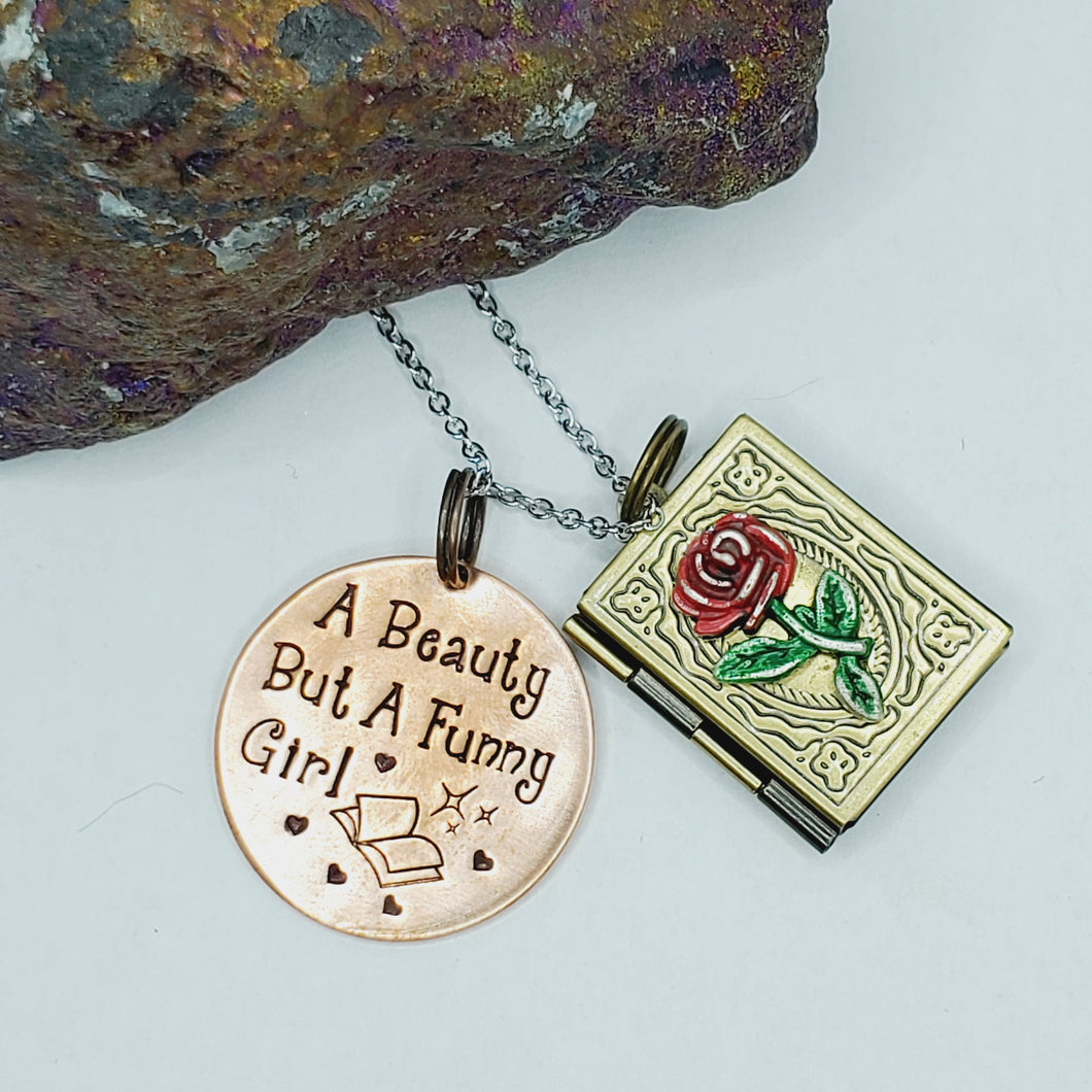 A Beauty But A Funny Girl - Charm Necklace