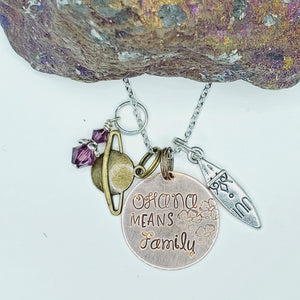 Ohana Means Family - Charm Necklace