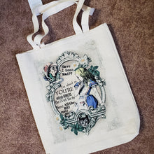 Have I gone Mad? Alice in Wonderland inspired tote bag