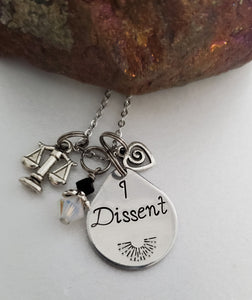 I Dissent Charm Necklace
