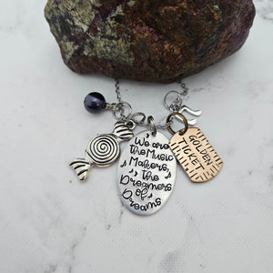 We Are The Music Makers, The Dreamers of Dreams - Charm Necklace