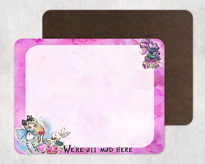 We're all Mad here - Pink  -   Dry Erase Memo Board