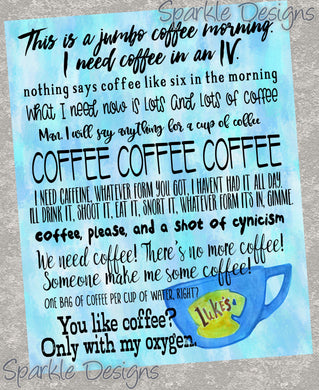 Coffee quotes - 241 wood Print