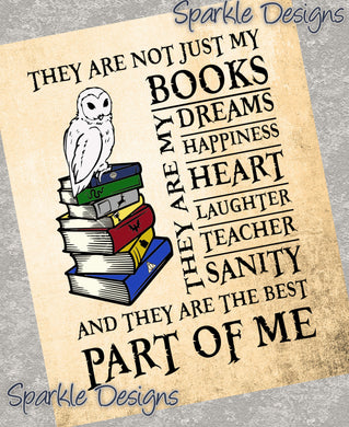 Books are a part of me - 258 wood Print