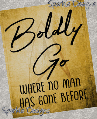 Boldly Go -  272 wood Print