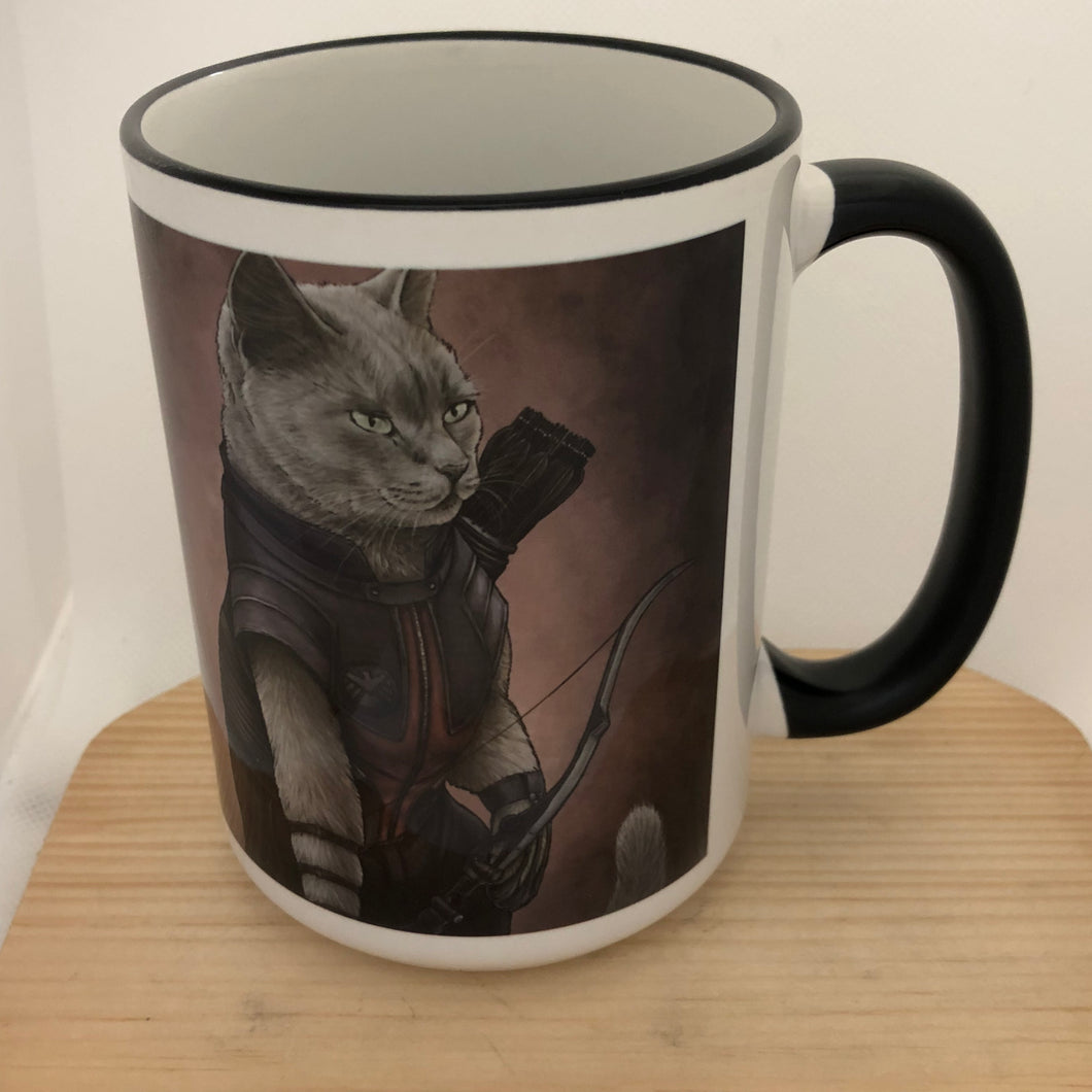 Hawkeye kitty 15 oz coffee mug