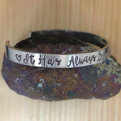 It Has Always Been Forever For Me Sassenach Cuff Bracelet