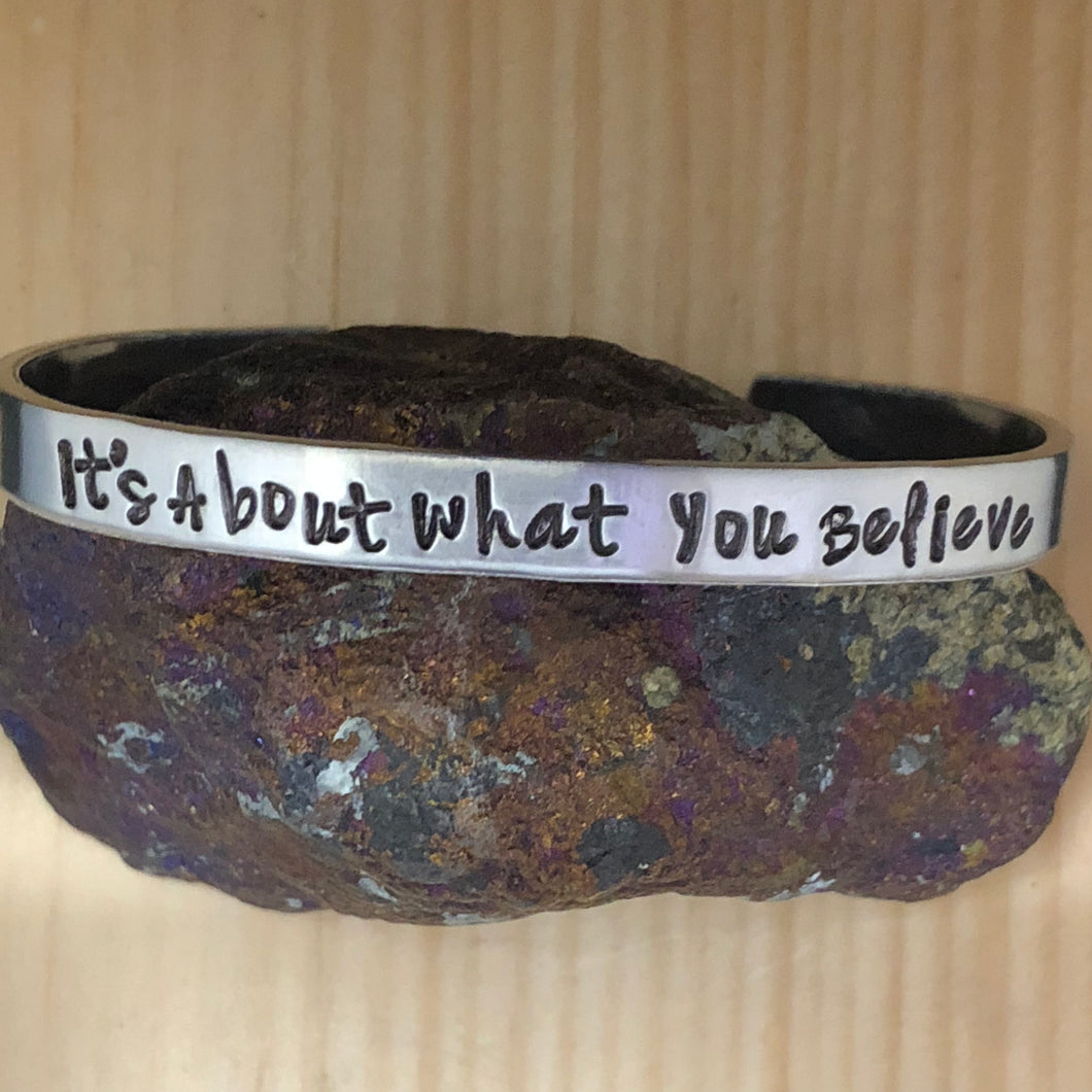 It's About What You Believe Cuff Bracelet