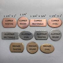 Hand stamped keychains - Custom - 1 piece of metal