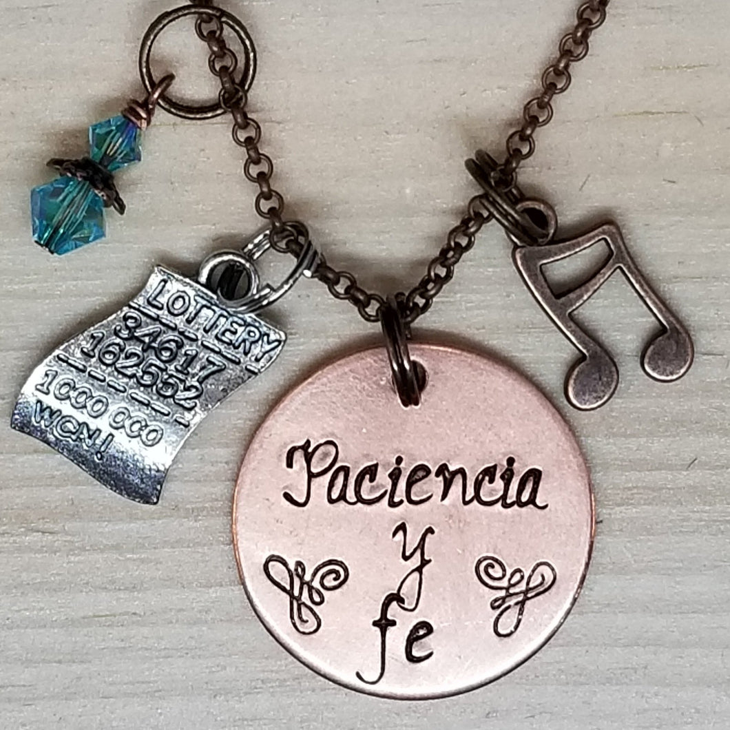 Paciencia y Fe - Charm Necklace