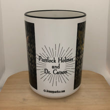 Purrlock Holmes and Dr. Catson 15 oz coffee mug
