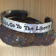 When In Doubt Go To The Library Cuff Bracelet