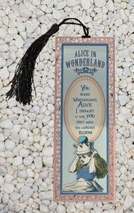 You saved Wonderland - Alice in Wonderland inspired Metal Bookmark