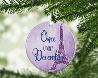 Once upon a December  -  porcelain / ceramic ornament