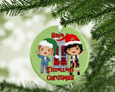 Bill and Ted -  porcelain / ceramic ornament