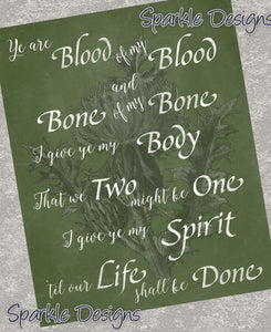 Ye are blood of my blood -  124 wood Print