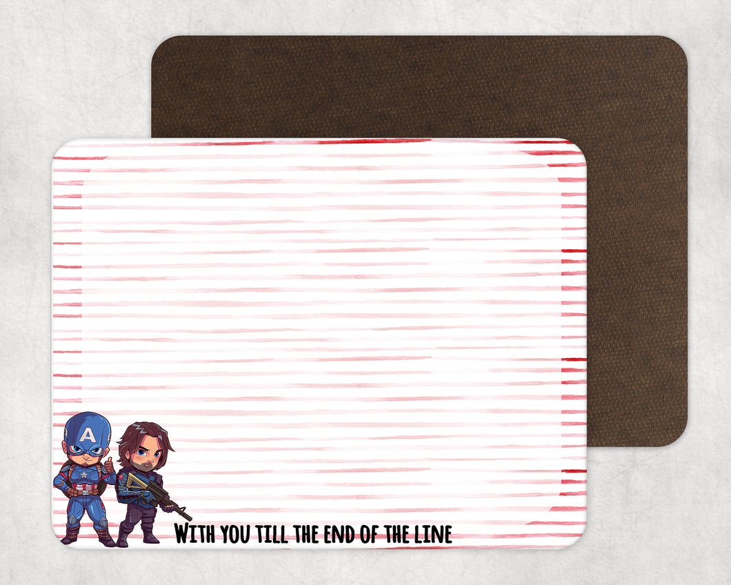 With you till the end of the line -  Dry Erase Memo Board