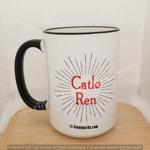 Catlo Ren 15 oz coffee mug