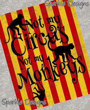 Not my circus, not my monkeys - Colorful version 94 wood Print