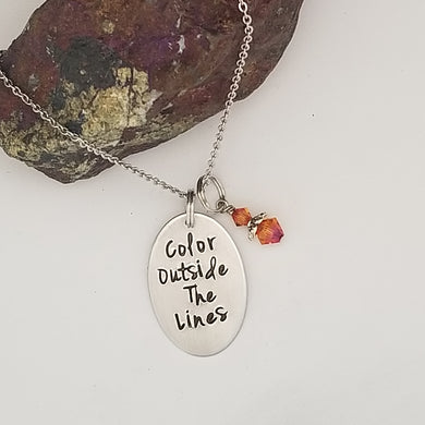 Color Outside The Lines - Pendant Necklace