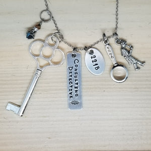 221B Consulting Detective Charm Necklace