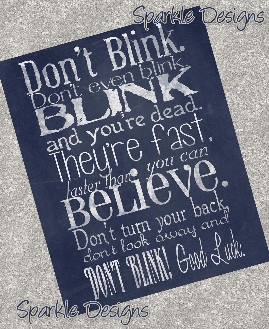 Don't Blink - 3  wood Print