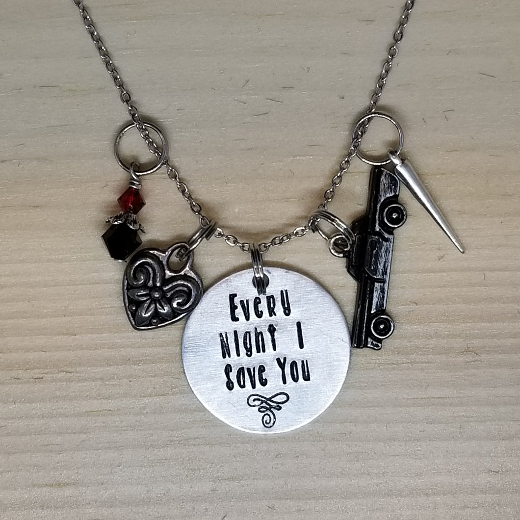Every night I save you - Charm Necklace