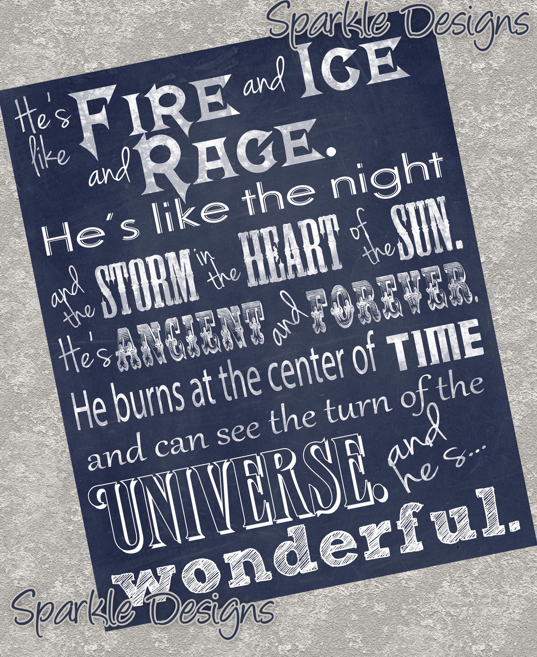Fire and ice and rage - 5 wood Print