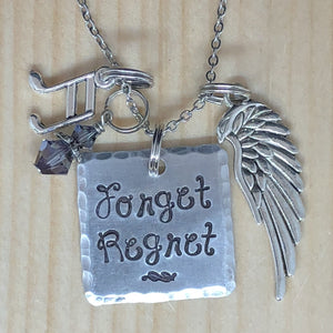 Forget Regret- Charm Necklace