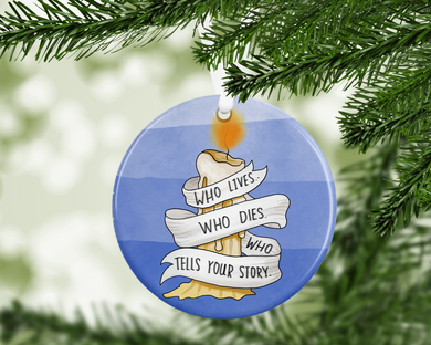 Ham - who tells your story-  porcelain / ceramic ornament